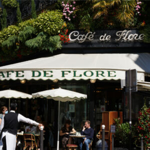 Visit The Famous left bank - St Germain Cafe de Flore Delphine header