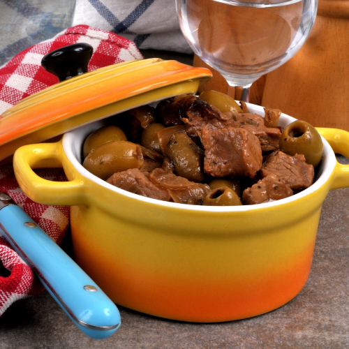 Casseroles de veau aux olives